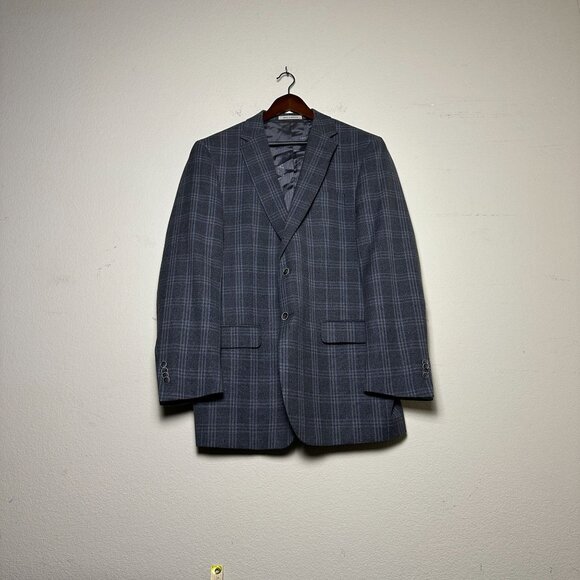 Joseph Abboud Reda Mens Tailored Fit Plaid Blazer Jacket Mexico Wool Blend Size - Picture 1 of 16